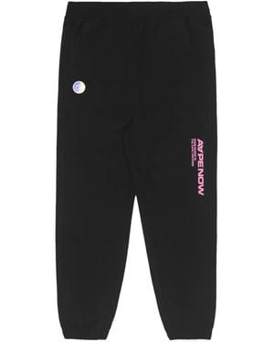 Aape By A Bathing Ape Moonface Printed Track Pants - Black