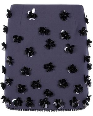 Semicouture Minigonna Con Decorazione - Blu