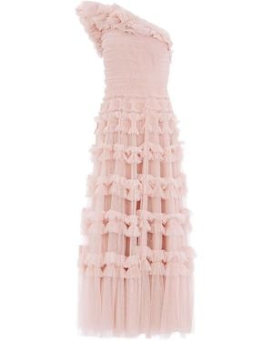 Needle & Thread Vestido Lisette con volantes - Rosa