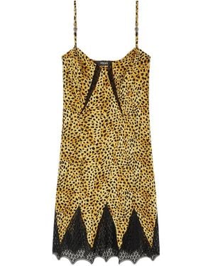 Versace Robe-Nuisette Cheetah En Soie - Multicolore