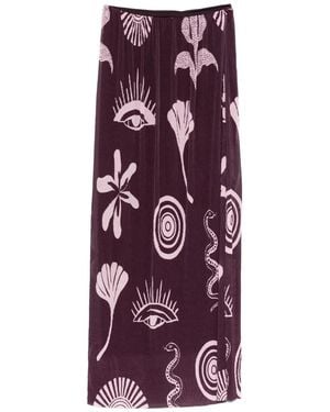 Cala De La Cruz Vela High-Waist Maxi Skirt - Purple