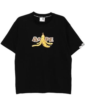 Aape By A Bathing Ape Printed T-Shirt - Black