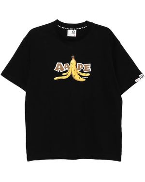 Aape By A Bathing Ape プリント Tシャツ - ブラック