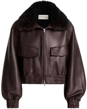 Nour Hammour Ellery Leather Jacket - Brown