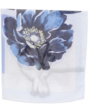 Liu Jo Floral-Print Scarf - Blue