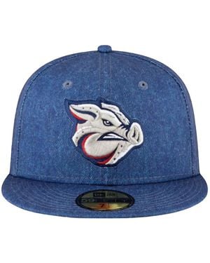 KTZ 59Fifty Embroidered-Logo Cap - Blue