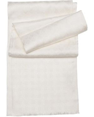 Elizabetta Verdi Check-Woven Scarf - White