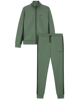 BOSS GREEN HUGO BOSS Zip Side Stripe Tracksuit - Green