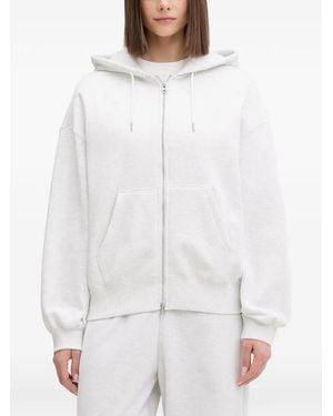 PUMA Zip-Up Drawstring Hoodie - White