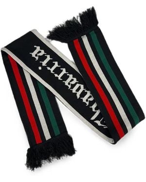 Willy Chavarria Logo-Patch Fringed Scarf - White