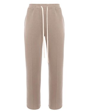 Hamza Drawstring Panelled Joggers - Natural