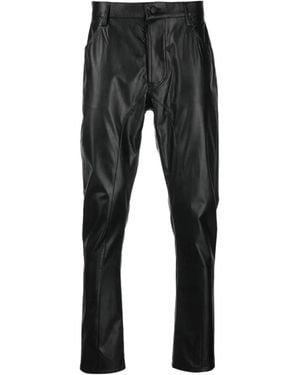 Tessitura Rockies Faux-Leather Trousers - Black