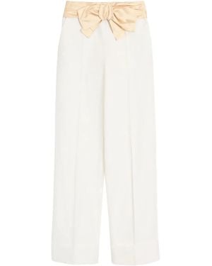 Valentino Garavani Bow-Detail Trousers - White