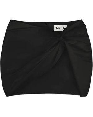 Area Minifalda Con Diseño Cruzado - Negro