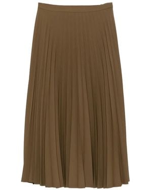 iBlues Pleated Midi Skirt - Natural