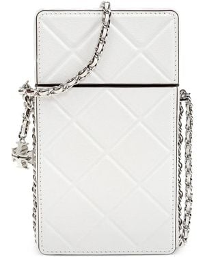 Tory Burch Logo-Plaque Phone Bag - White