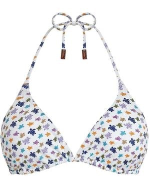 Vilebrequin Micro Ronde Des Tortues Bikini Top - Blue