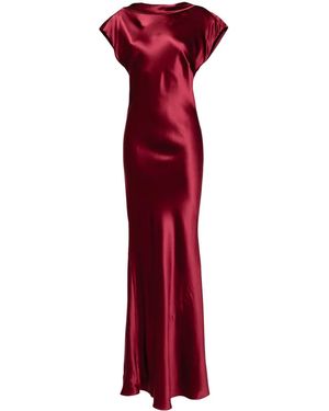 Michelle Mason Sleeveless Bias Gown - Red