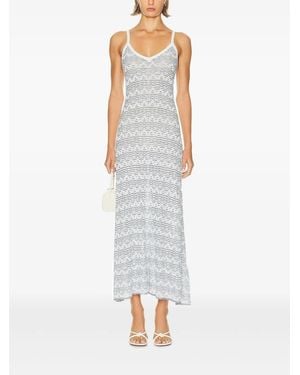 Christopher Esber Vestido midi Palais con motivo geométrico - Blanco