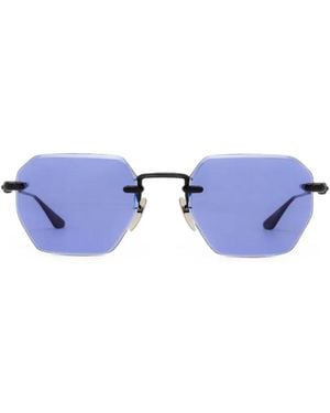 Chrome Hearts Hole Shot Zonnebril Met Geometrisch Montuur - Wit