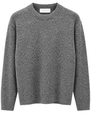 THE PULL Bouclé-Pullover Mit Rundem Ausschnitt - Grau