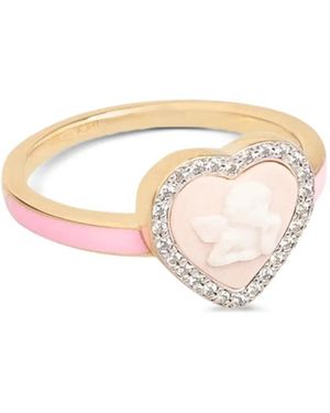 Cameo & Beyond Sparkling Cherub Ring - White