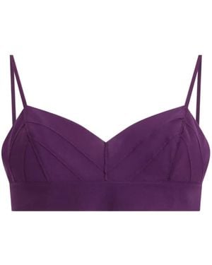 Philosophy Di Lorenzo Serafini Seam-Detail Cropped Top - Purple