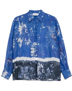 ERMANNO FIRENZE プリント シャツ - ブルー