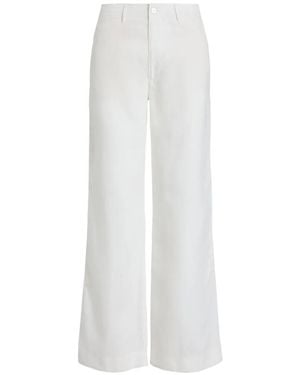 Polo Ralph Lauren Linen Wide-Leg Trousers - White