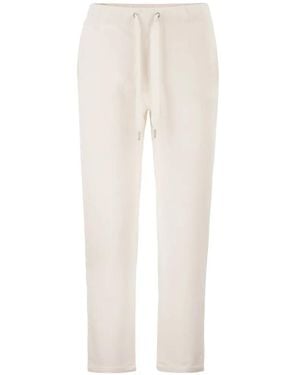 Majestic Filatures Drawstring-Waist Track Trousers - White