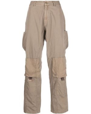 John Elliott Panel-Detail Straight-Leg Trousers - Natural