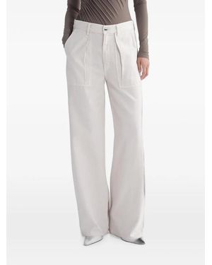 Citizens of Humanity Pleat-Detail Palazzo Trousers - White