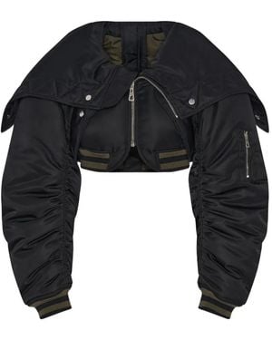 Jean Paul Gaultier The Quilted Zip-Fastening Cropped Jacket - Black