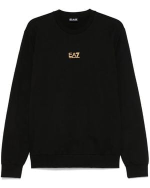 EA7 Sudadera con logo estampado - Negro
