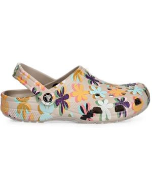 Crocs™ Classic Retro Summer Floral-Print Clogs - White