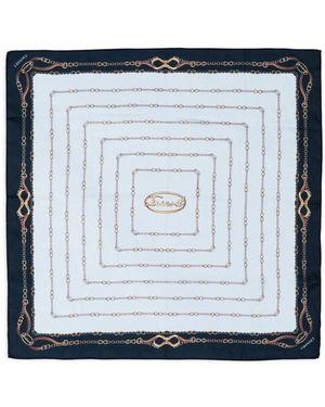 Twinset Foulard With Chain Print - Blue