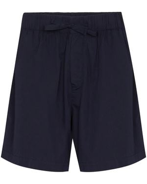 Tekla High-Waist-Shorts Mit Kordelzug - Blau