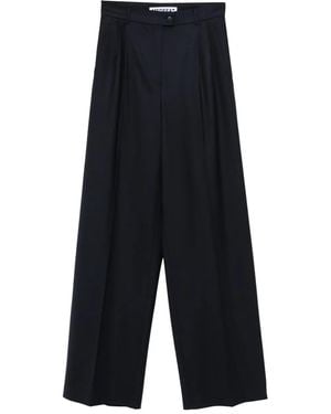 MEDEA Pleated-Front Tailored Trousers - Blue
