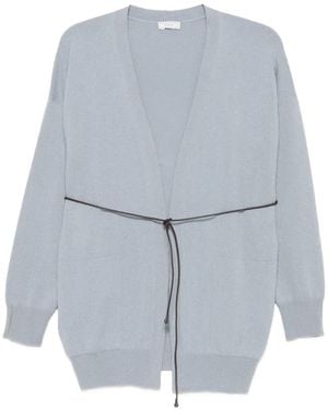 Peserico Belted Cardigan - Grey