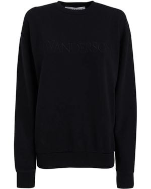 JW Anderson Sudadera Con Logo Bordado - Negro