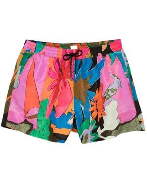 Paul Smith Printed Swim Shorts - White