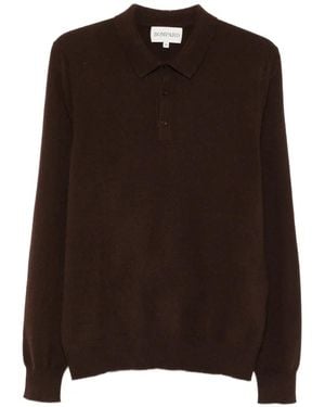 Bompard Long-Sleeve Cashmere Polo Shirt - Brown