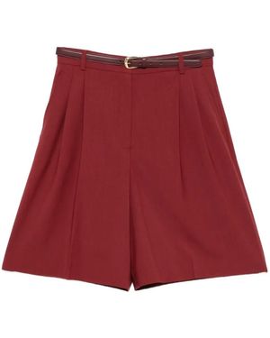 Max Mara Mstadorno Belted Pleated Tailored Shorts