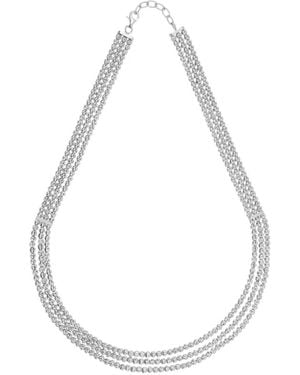 Desmo Collar Crystal Con Múltiples Tiras - Blanco