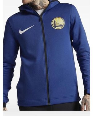 Nike Nba Gs Warriors Logo-Print Hoodie - Blue