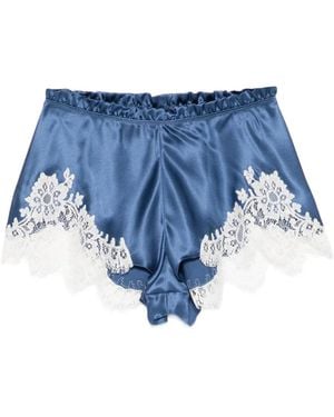 Carine Gilson Lace-Detail Pyjama Bottom - Blue