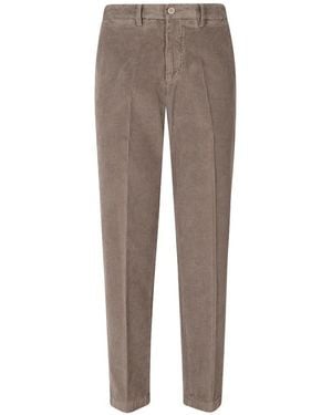 Briglia 1949 Corduroy Straight-Leg Pants - Gray