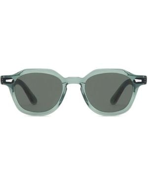 Fora Dealer Geometric-Frame Sunglasses - Green