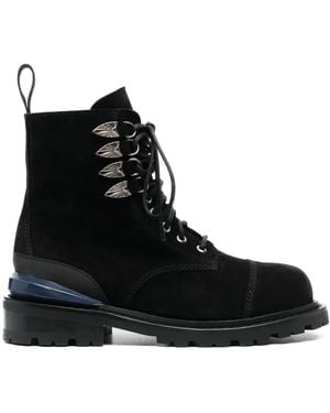 Toga Virilis Suede Lace-Up Boots - Black