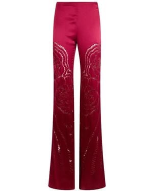 Alberta Ferretti Cut-Out Embroidered Pants